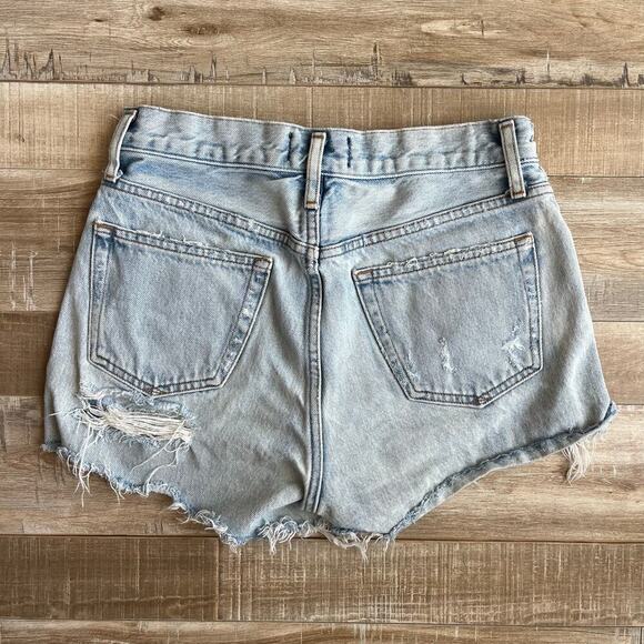 AGOLDE Parker Vintage Cut Off Denim Shorts in Swap Meet Size 24 - Picture 3 of 5